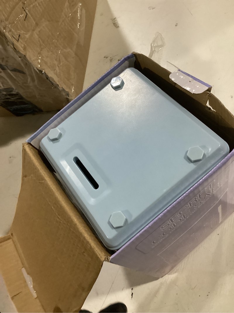 Condition photo showing Good Condition for refasy piggy bank cash coin can atm bank electronic coin money bank for kids age 3-12, money savings box mini atm coin bank toys gifts for 3 4 5 6 7 8 9 10 11 12 year old boys girls light blue