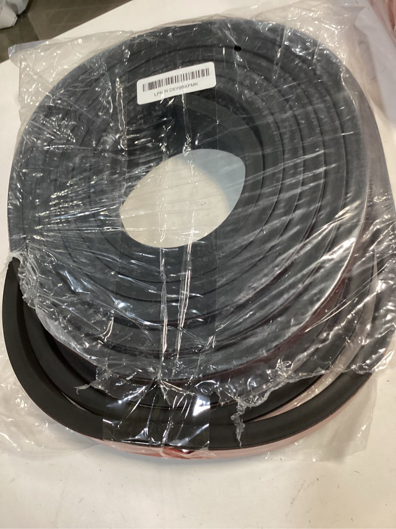Condition photo showing New/Like New for pangda 26 ft rectangular rubber seal strip with self-adhesive tape, 1" w x 1/2" h foam rubber weathe