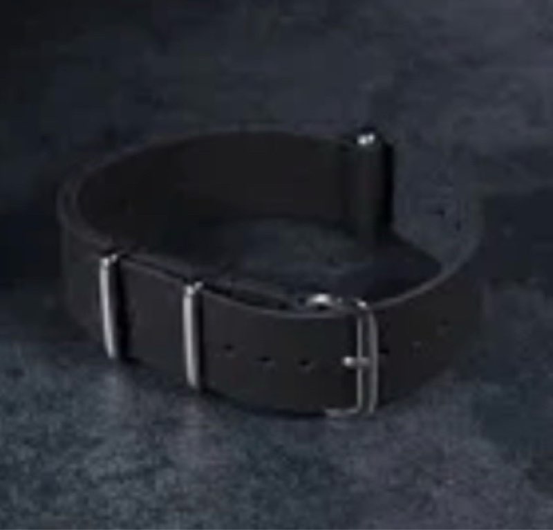 ANNEFIT Leather Watch Band 20mm, Genuine Calfskin One-Piece Military Watch Straps for Men and Women 