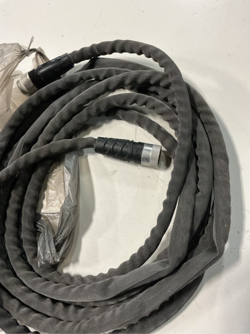 Condition photo showing As Is for zero-g teknor apex 5/8-in x 25-ft premium -duty kink free woven gray hose