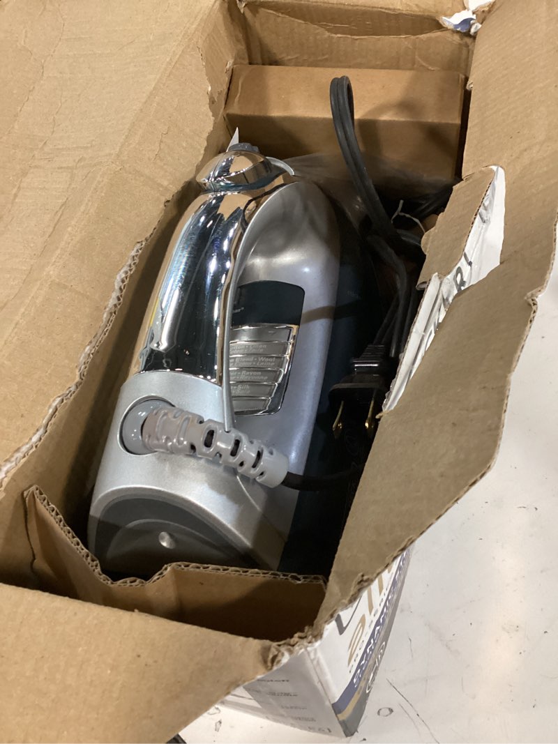 Condition photo showing As Is for black+decker allure professional steam iron, blue, d3030 gray/blue large