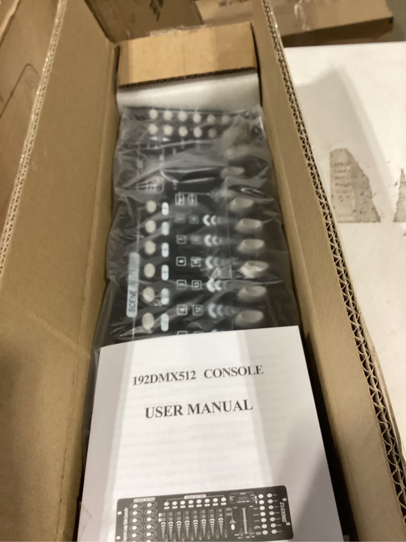 Condition photo showing Good Condition for 192 dmx controller use for editing program of stage lighting,dmx 512 dj controller stage light controller panel dmx console for party music show christmas and halloween black (1 pack)