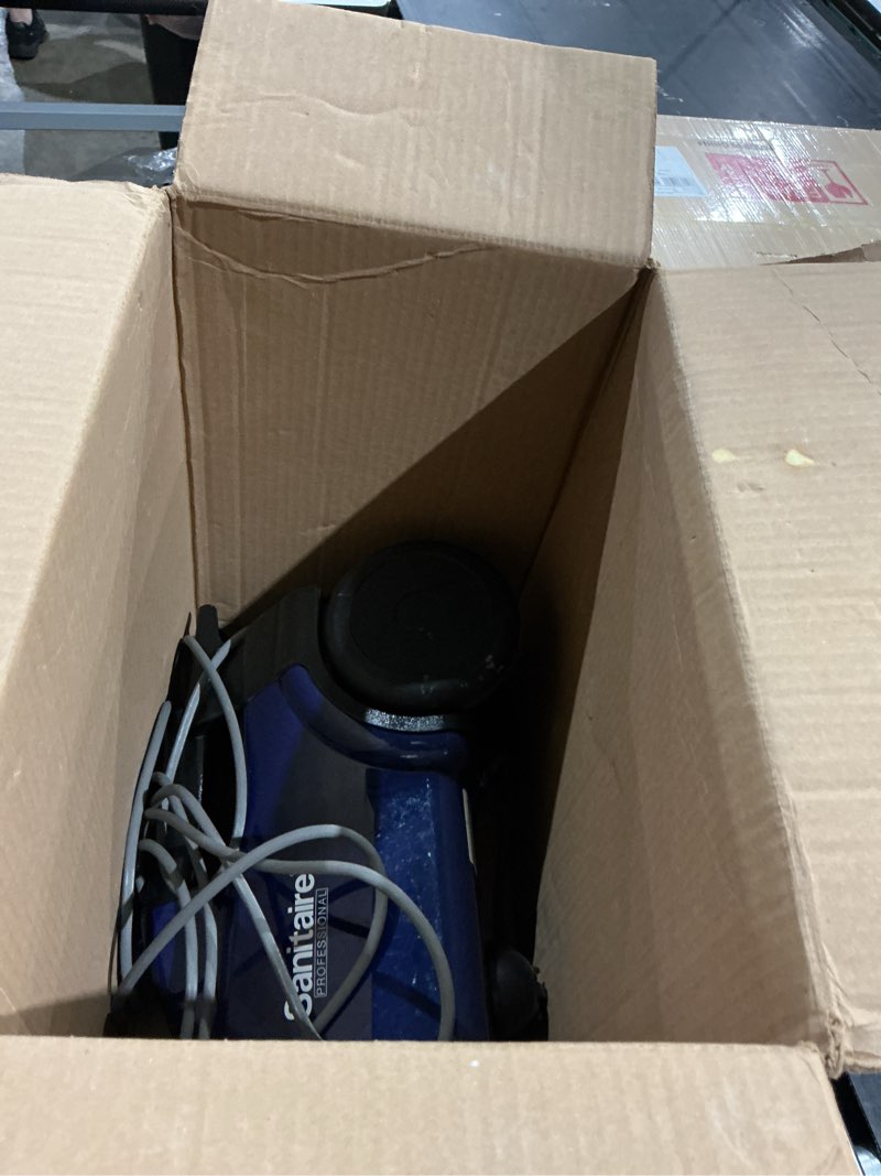 Condition photo showing As Is for sanitaire professional compact canister vacuum cleaner, sl3681a