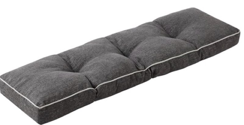 ipynbap bench cushion, 36 x 14 inch patio furniture cushions with durable ties, soft memory foam bench cushions for indoor/outdoor furniture with non-slip bottom, kitchen&dining, dark grey