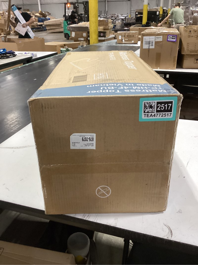 Condition photo showing New/Like New for sweetcrispy mattress topper full, 4 inch thick memory foam gel infused cooling toppers pad for full size bed, sleeper sofa, rv, camper, certipur us certified, ventilated and breathable, blue 4 in full
