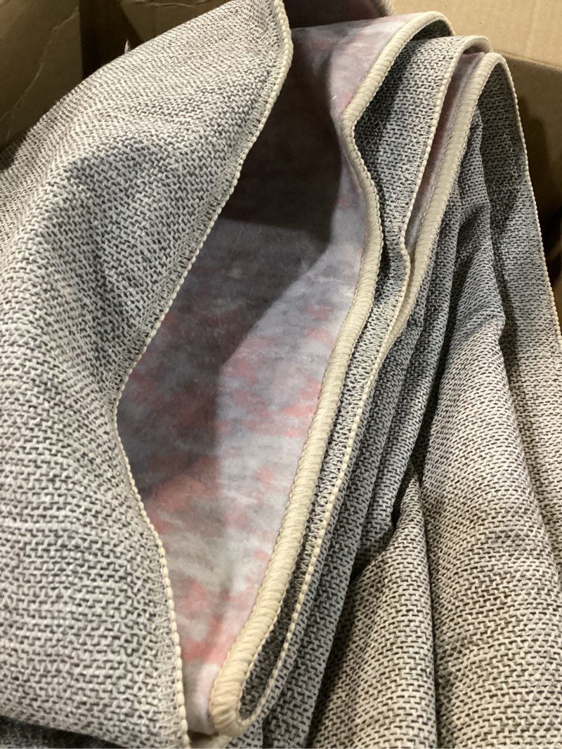 Condition photo showing Good Condition for releany washable area rugs 6'x9' non-slip modern abstract soft for living room entryway bedroom nursery, print pattern, grey pink gray/pink 6' x 9' (rectangular)