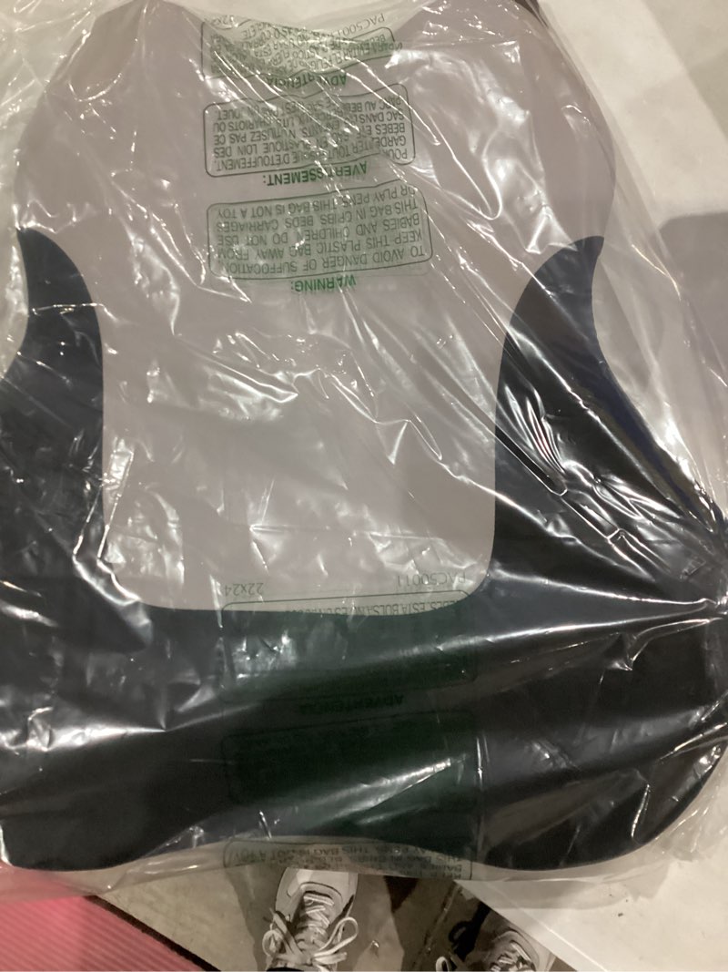 Condition photo showing New/Like New for Lumbar Support Pillow for Office Chair Car, Gaming Chair Lower Back Pain Relief Memory Foam Cushion with 3D Soft Cover Enhance Your Driving Comfort Ergonomic Orthopedic Car Back Rest,Stocking Stuffers Lumbar Pillow for Car Chair/Black & Grey