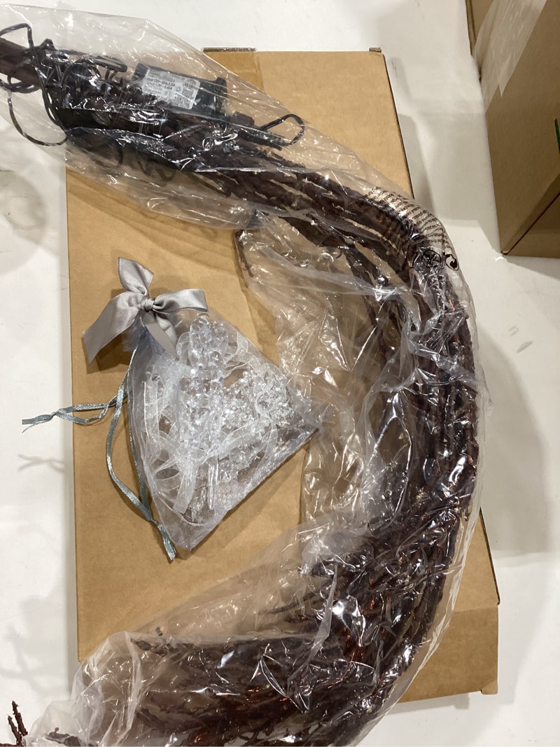 Condition photo showing As Is for LITBLOOM Lighted Brown Willow Branches 200 Fairy Lights 32IN Plug in with Timer and Dimmer, Tree Branch with Lights for Home Holiday Christmas Decoration 200L Brown