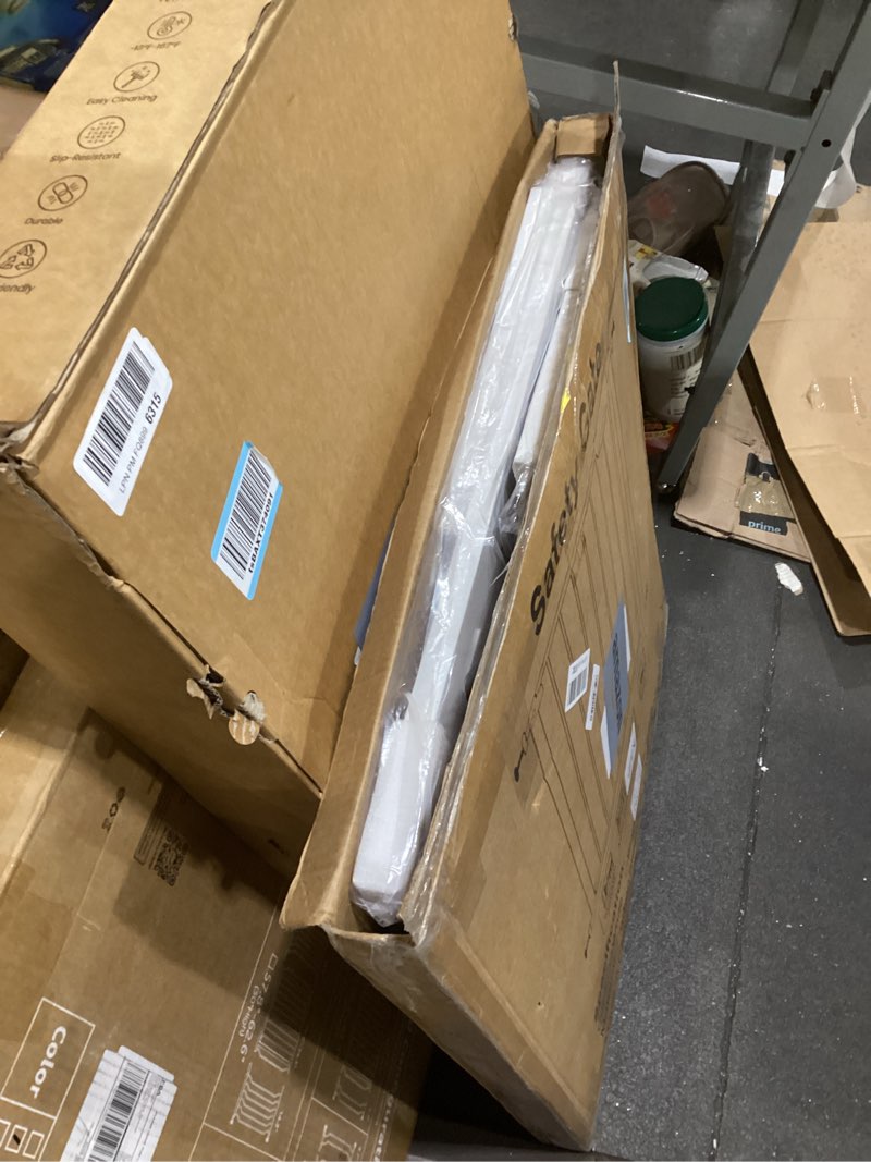 Condition photo showing New/Like New for waowao triple lock baby gate extra wide 57.87-62.59" pressure mounted walk through swing auto close safety white metal dog pet puppy cat for stairs,doorways,kitchen white 57.87-62.59"/147-159cm