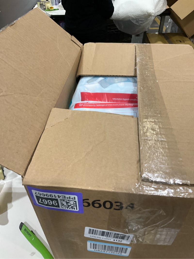 Condition photo showing New/Like New for cardinal 75343101 wings adult heavy-absorbent incontinence brief, blue - large - pack of 18