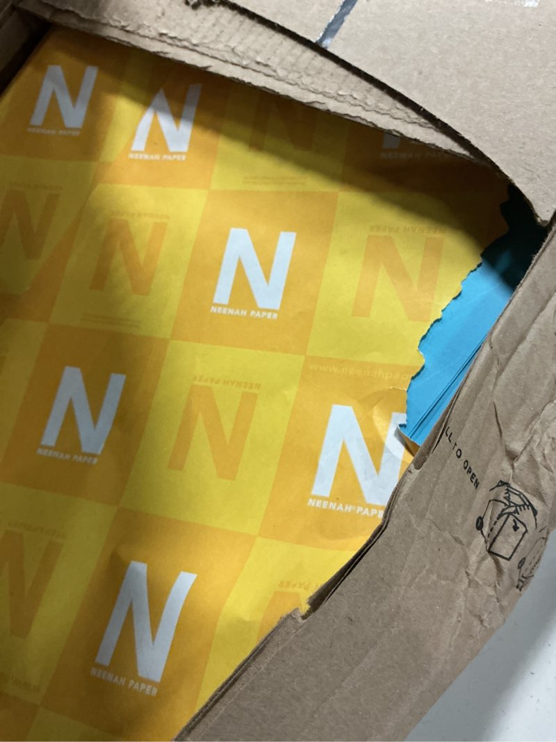 Condition photo showing Good Condition for astrobrights color paper, 24 lb bond weight, 11 x 17, lunar blue, 500/ream lunar blue 11 x 17