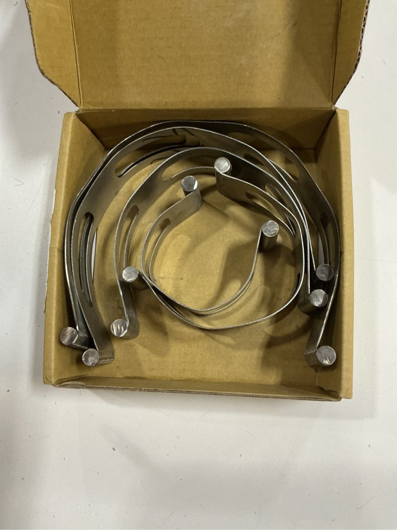 Condition photo showing As Is for hicarer 5 pcs exhaust pipe tacking band 2'' 2.5'' 3'' 3.5'' 4'' stainless steel exhaust tack welding clamp-on kit for tig welding fabrication and pipe repair