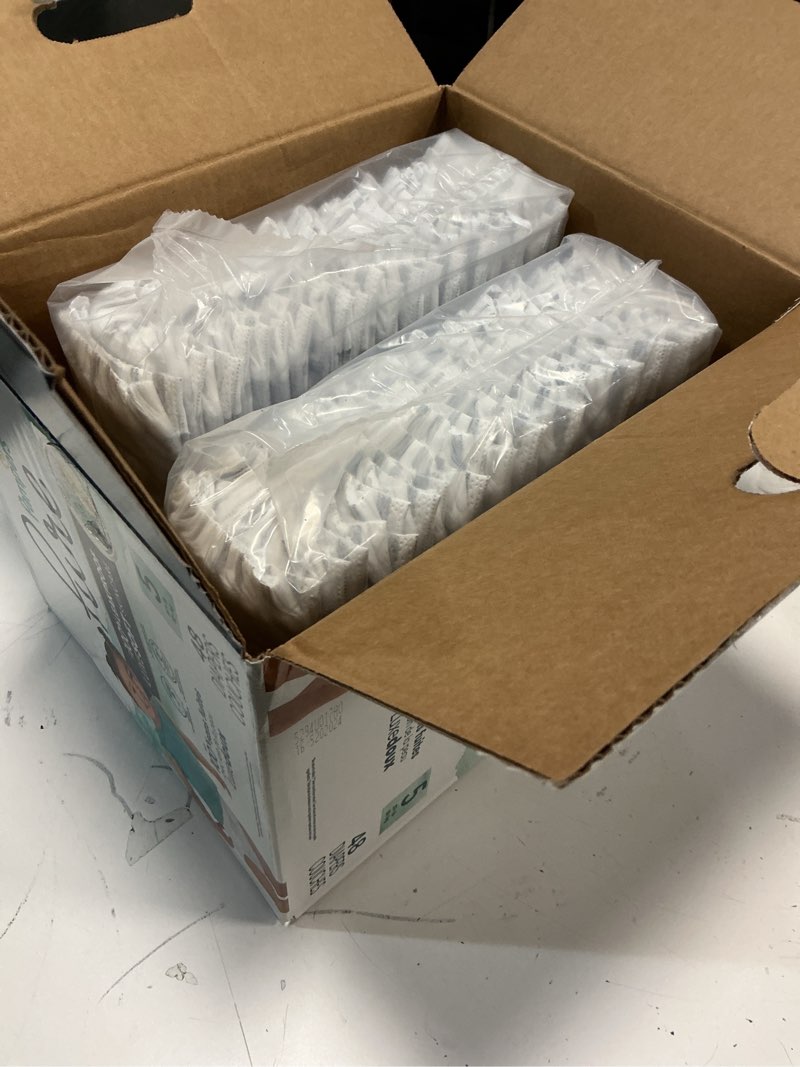 Condition photo showing New/Like New for (size:5)pampers pure protection baby diapers, size 5 (27+ lbs), 48 count, up to 100% leakproof, premium plant-based skin protection, hypoallergenic soft diapers size 5 48