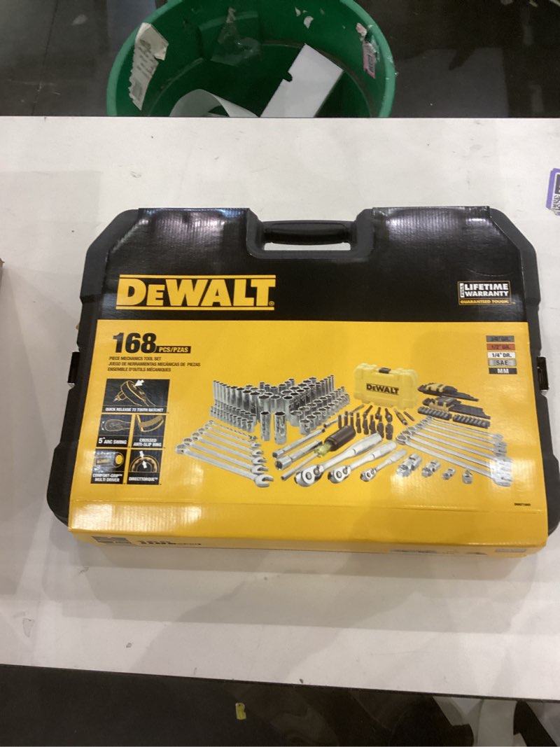 Condition photo showing New/Like New for DEWALT Mechanics Tools Kit and Socket Set, 168-Piece (DWMT73803)