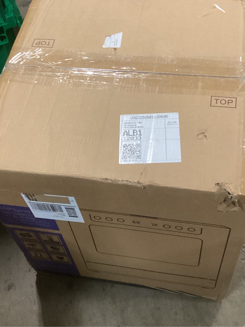 Condition photo showing New/Like New for collier kitchen portable countertop dishwasher – compact mini dishwasher with 5 wash programs, built-in water tank & hose connection – space-saving for apartments, rvs & small kitchens