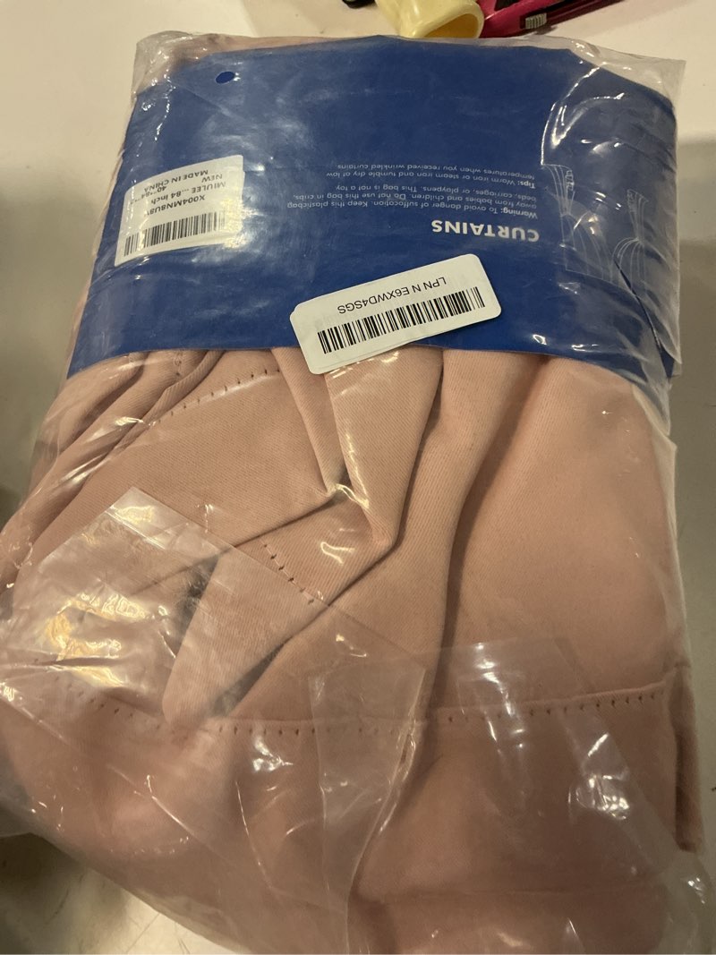 Condition photo showing Good Condition for miulee blackout curtains for bedroom living room 2 panels, thermal insulated room darkening drapes grommet noise reducing light blocking window treatments 84 inches long 40x84 inch baby pink baby pink 40"w x 84"l (pack of 2)