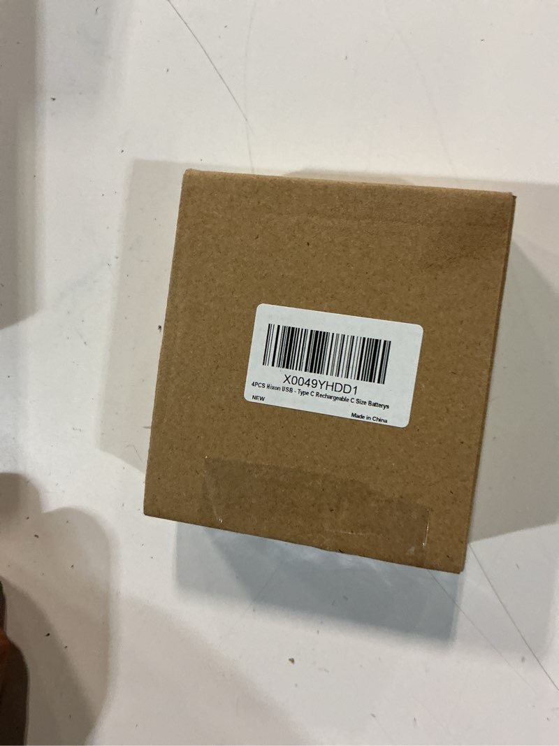 Condition photo showing New/Like New for hixon 1.5v usb rechargeable lithium batteries c size, 3600mwh rechargeable c battery, charges 2 hours, over 1500 cycles, 4-in-1 usb-a to usb-c charging cable, led charge indicator, 4-pack c size+4pack-3600mwh