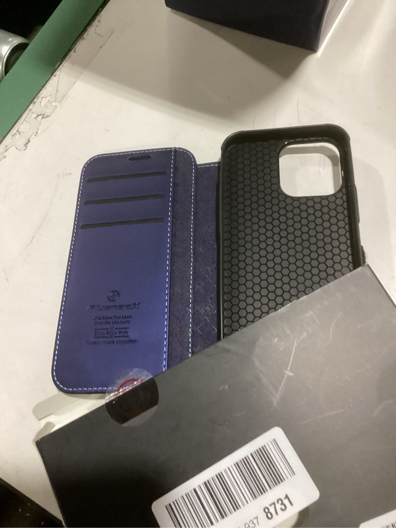 Condition photo showing Good Condition for for iphone 16 pro max case wallet compatible with magsafe, slim pu leather flip rfid blocking card holder stand shockproof magnetic wallet phone cover for iphone 16 pro max, deep blue iphone 16 pro max - 6.9" deep blue