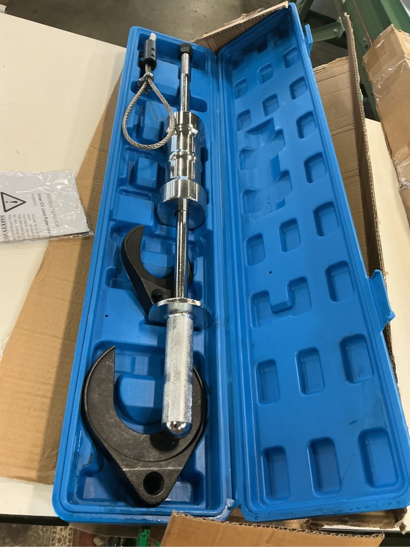 Condition photo showing Good Condition for Amerbm Inner CV Joint Removal Tool Kit, 10 Pounds Heavy Duty Slide Hammer Front Wheel Drive Axle Half Shaft Removal Puller Tool Set, 63mm 48mm CV Joint Fork Adapter Attachments