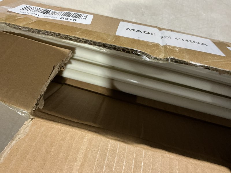 Condition photo showing As Is for Shimeyao 10 Pack 46 Inch Acrylic Curtain Pull Wands Drapery Pull Rod White Versatile Fiberglass Blinds Wand Kits with Rings and Hooks for Opening Closing Curtains Homes Offices Window Opener 46 Inch White