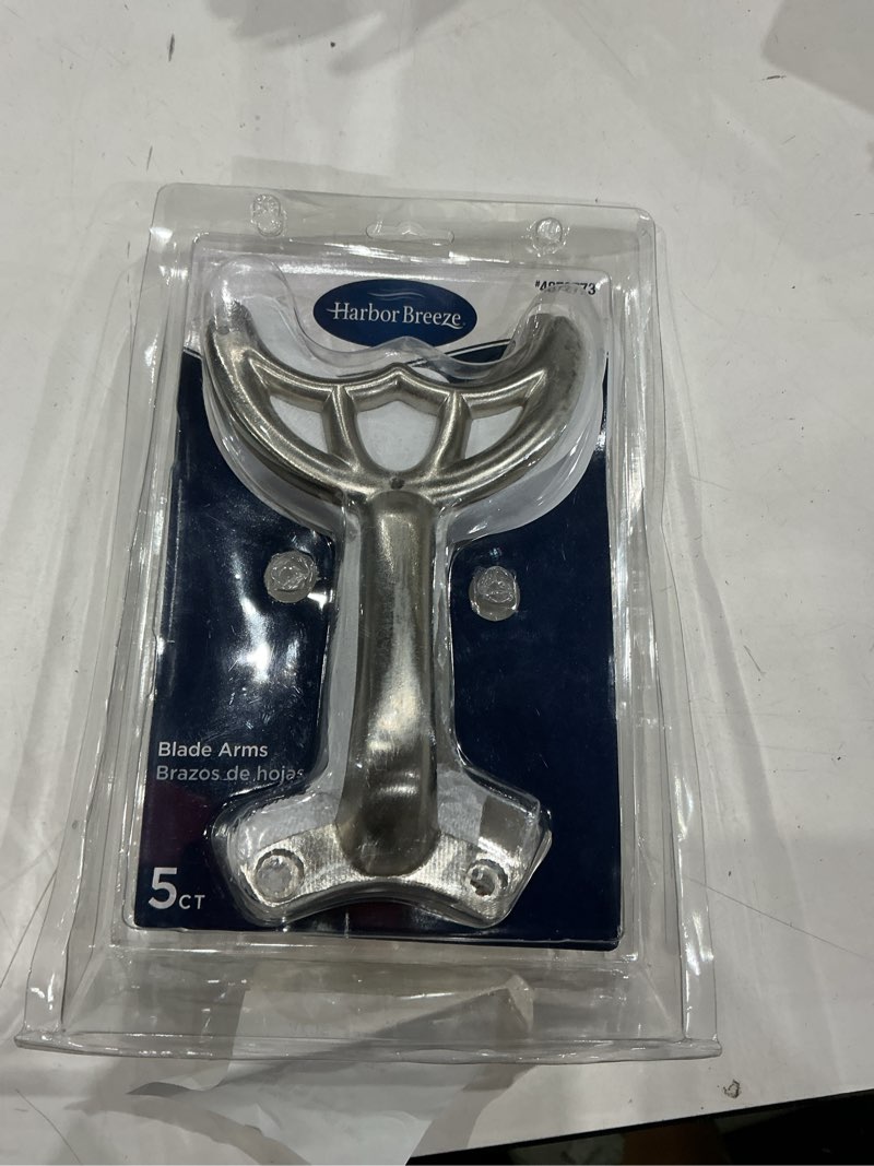 Condition photo showing As Is for harbor breeze 5 -pack 7-in silver ceiling fan blade arm
