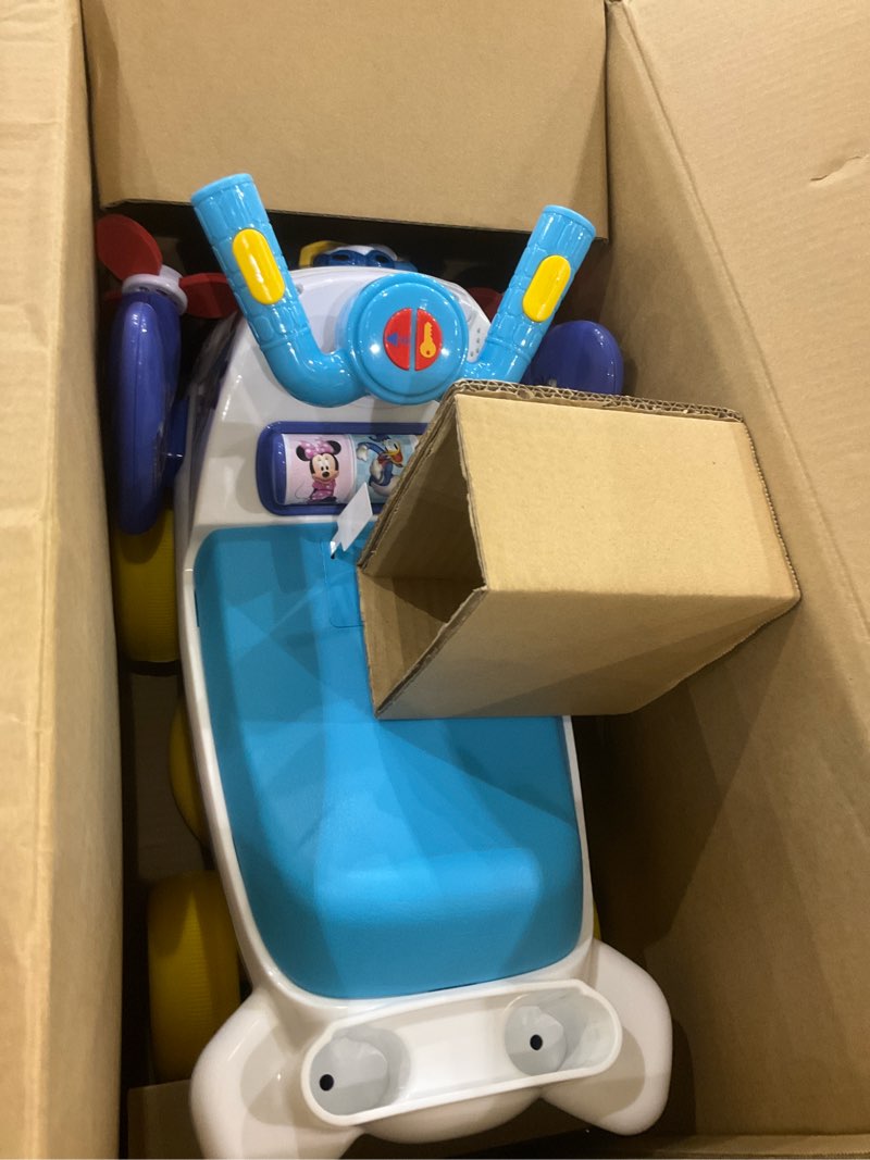 Condition photo showing Good Condition for Kiddieland: Activity Plane: Donald Duck - Disney Light & Sound Foot-to-Floor Vehicle, Interactive Dashboard, Propellers, Parent Handle, Toddlers 12mo+ Multicolor