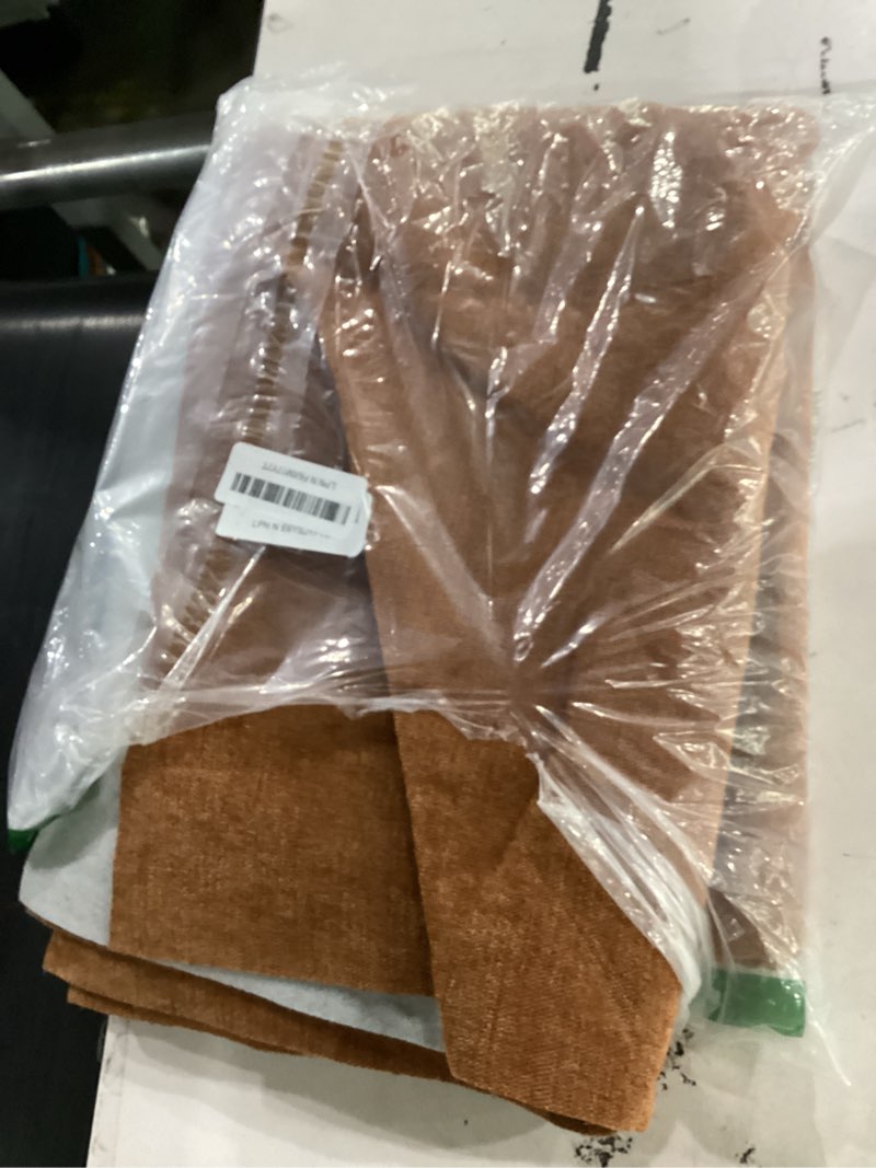 Condition photo showing Good Condition for 58" x 80" chenille fabric | soft luxury for home decor & fashion | crafting cozy comfort & timeless elegance (brown)