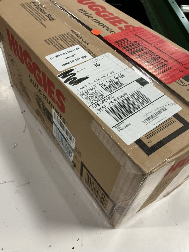 Condition photo showing New/Like New for (size:7)huggies size 7 diapers, little movers baby diapers, size 7 (41+ lbs), 88 count (2 packs of 44), packaging may vary size 7 88