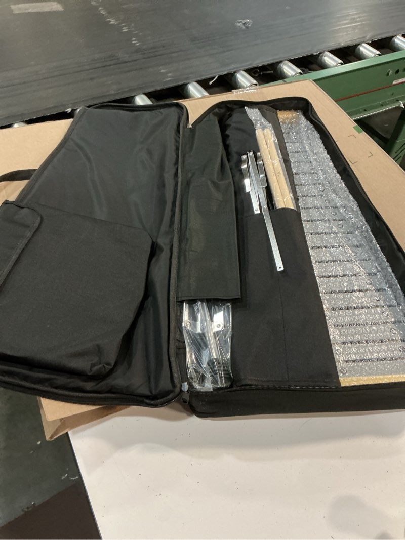 Condition photo showing Good Condition for glarry 30 notes foldable percussion glockenspiel, xylophone instrument w/wooden base, mallets and carrying bag