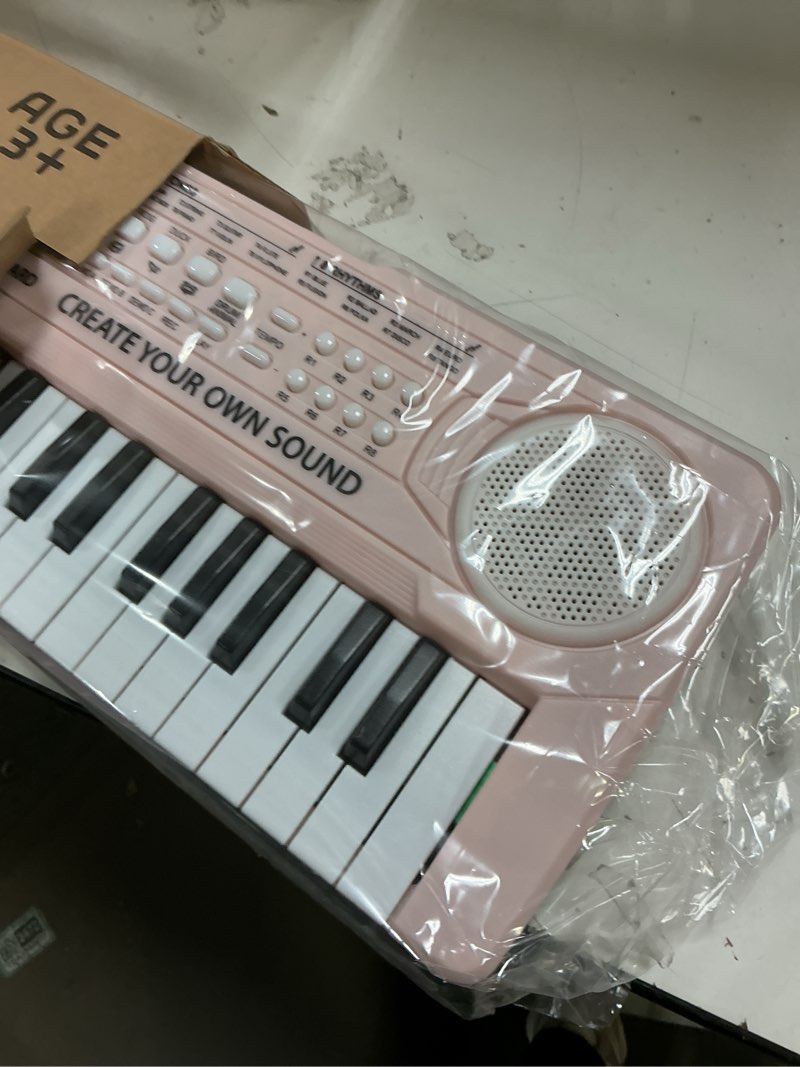 Condition photo showing Good Condition for Kids 37 Keys Piano Keyboard | Music Piano Toys with Microphone | Portable Dual Speaker Electronic Pianos Keyboards, Birthday Gift for Beginners Girls Ages 3 4 5 6, Pink