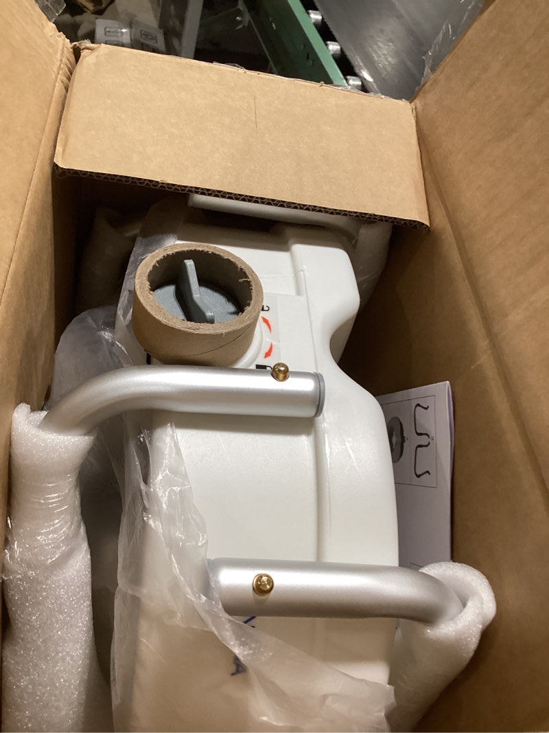 Condition photo showing Good Condition for raised toilet seat with removable padded arms adjustable width 5" toilet seat riser supports 300lbs for seniors, pregnant, handicap(n1fyt13-az) round