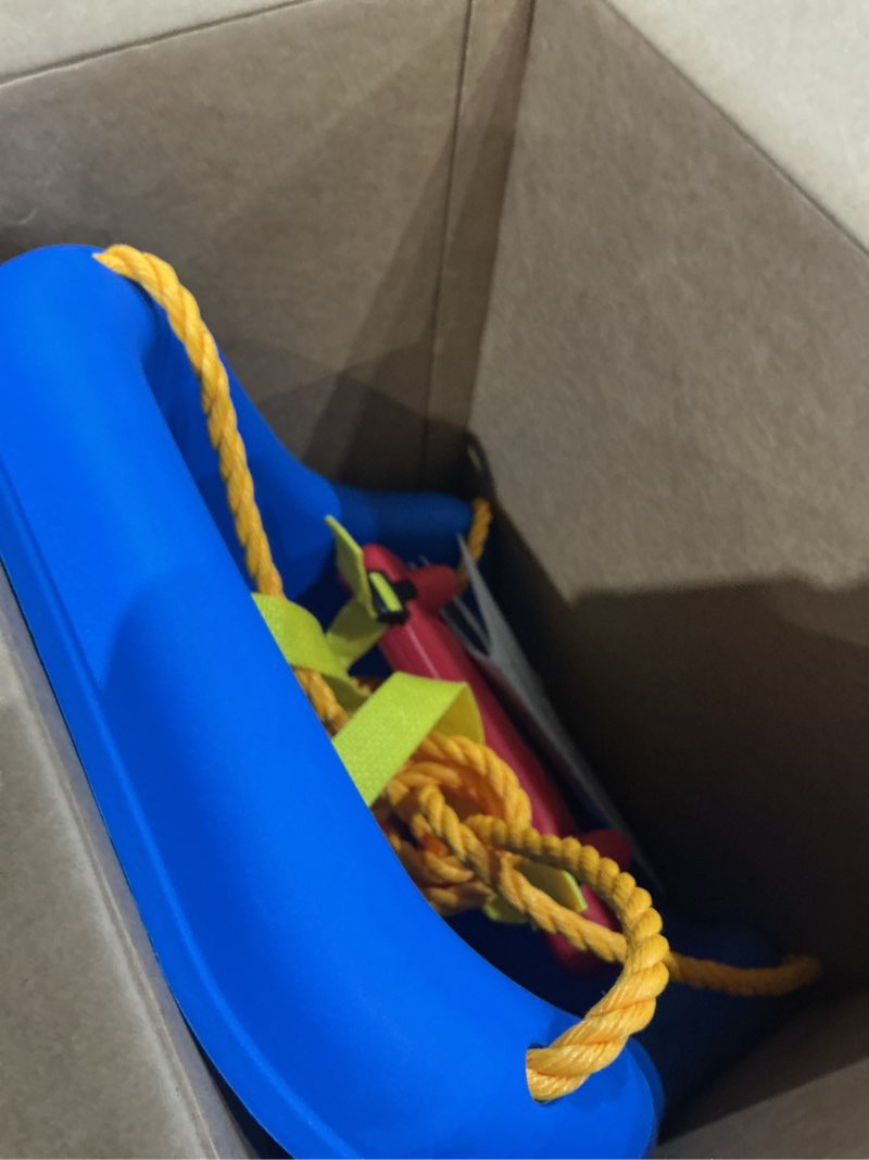 Condition photo showing As Is for little tikes 2-in-1 snug  n secure blue swing for baby and toddlers  ages 9 months - 4 years