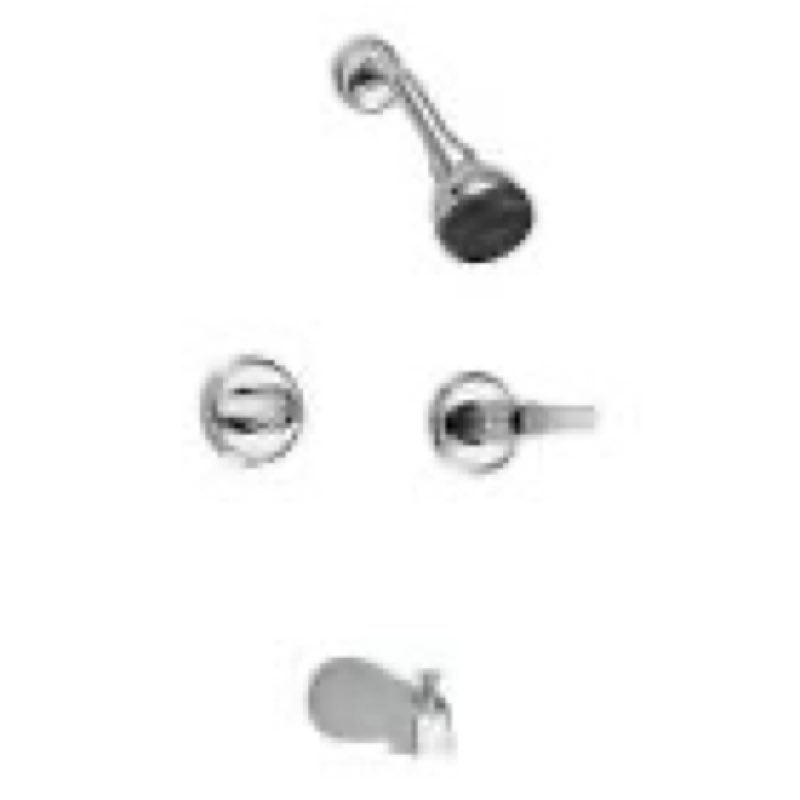 project source chrome 2-handle bathtub and shower faucet with valve