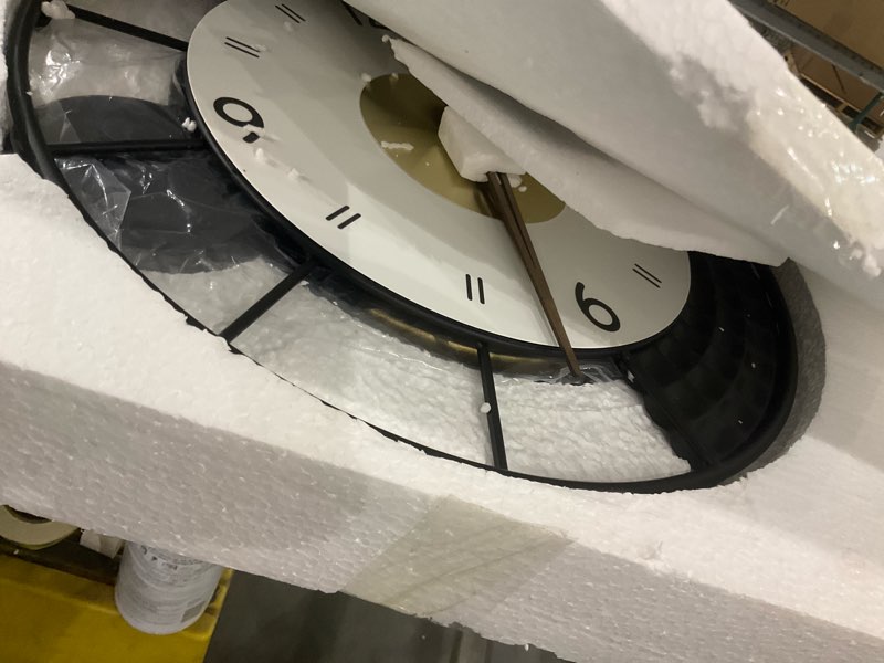 Anmotpe Large Modern Wall Clocks Big Wall Clock Nordic Style Metal Dial Battery Operated Clocks for 