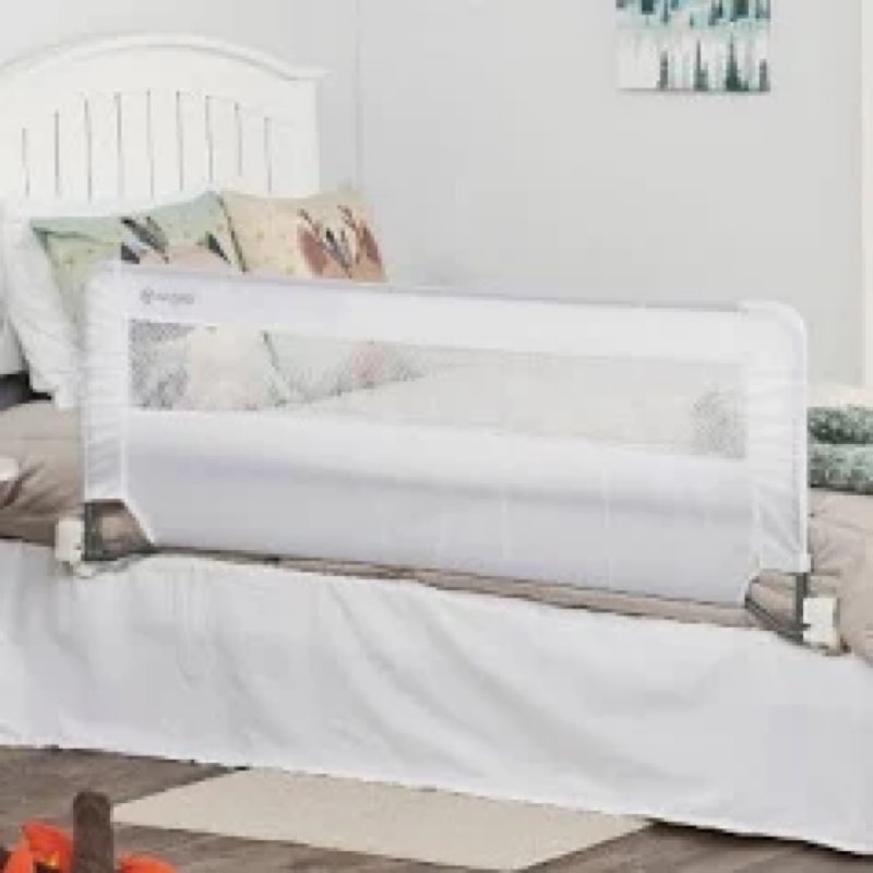 Regalo Safety 54” Extra Long Hideaway Bed Rail Guard for Toddlers, Toddler Bed Rail with Reinforced 