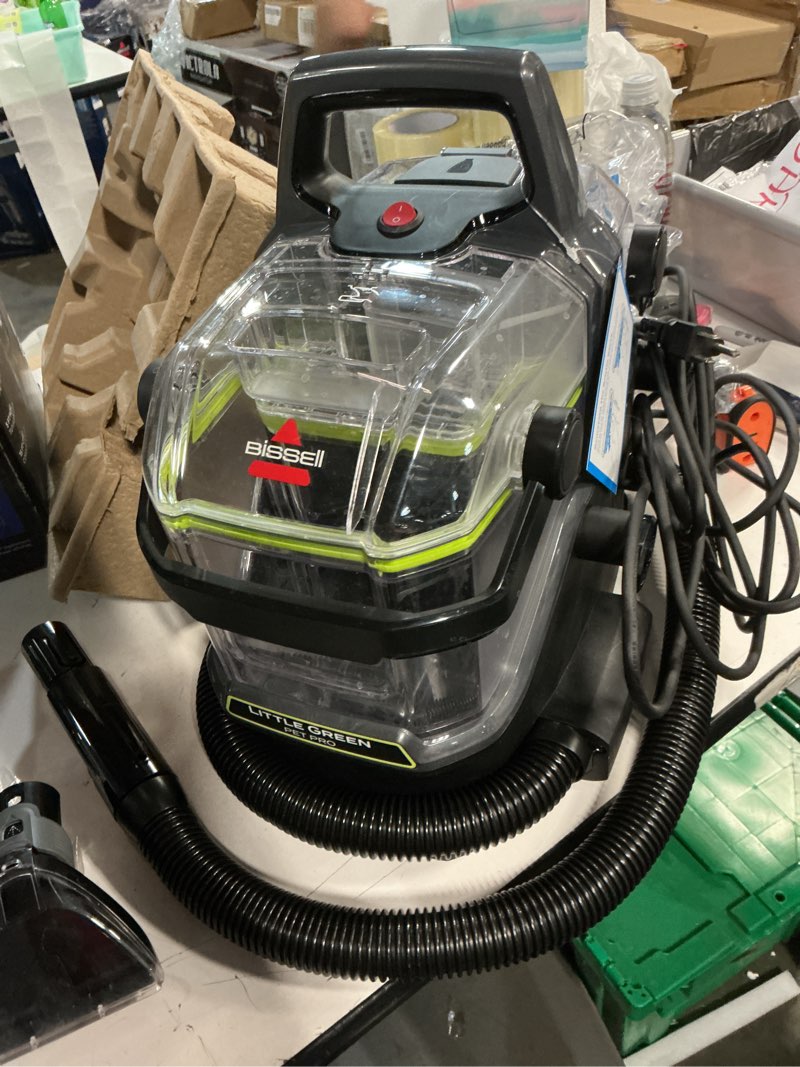 Condition photo showing Good Condition for BISSELL Little Green Pet Pro Portable Carpet and Upholstery Deep Cleaner, Car/Auto Detailer with Self-Cleaning Tough Stain, Pet Hair Removal, Crevice Tool (3909) Little Green Pro