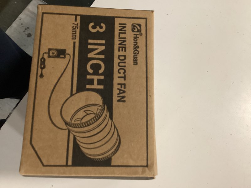 Condition photo showing New/Like New for Hon&Guan 3 Inch Inline Blower Fan with Speed Controller 120 CFM with 20W Ultra-Low Power and Low Noise