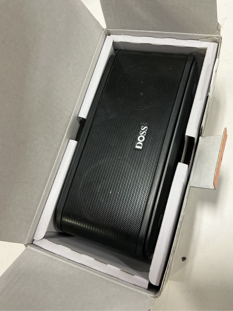 Condition photo showing Good Condition for doss soundbox touch wireless bluetooth speaker-12w hd sound with rich bass, ipx5 waterproof, 20h playtime, handsfree, for gatherings, home, office, outdoor, travel-black black modern