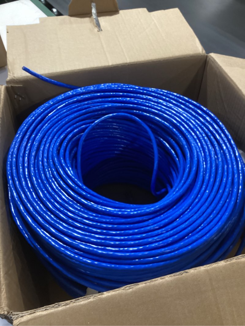 Condition photo showing Good Condition for MONK CABLES | CAT6 Plenum Cable 1000ft | UTP, 23AWG, 550MHz | DSX-8000 Certified | Most Certified Cable of The Whole Market (Blue)
