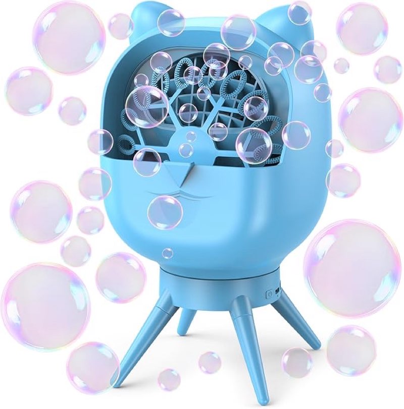 Rechargeable Bubble Machine for Toddlers Kids, Automatic-Rotating, 38000+ Big Bubbles/min, 2 Speed M