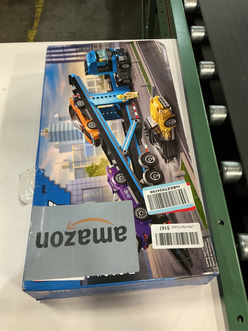 Condition photo showing New/Like New for LEGO City Car Transporter Truck with Sports Cars Building Toy Set - Semi Truck Toy with Carrier & Trailer for Boys & Girls, Ages 7+ - Gift Idea for Kids - 60408