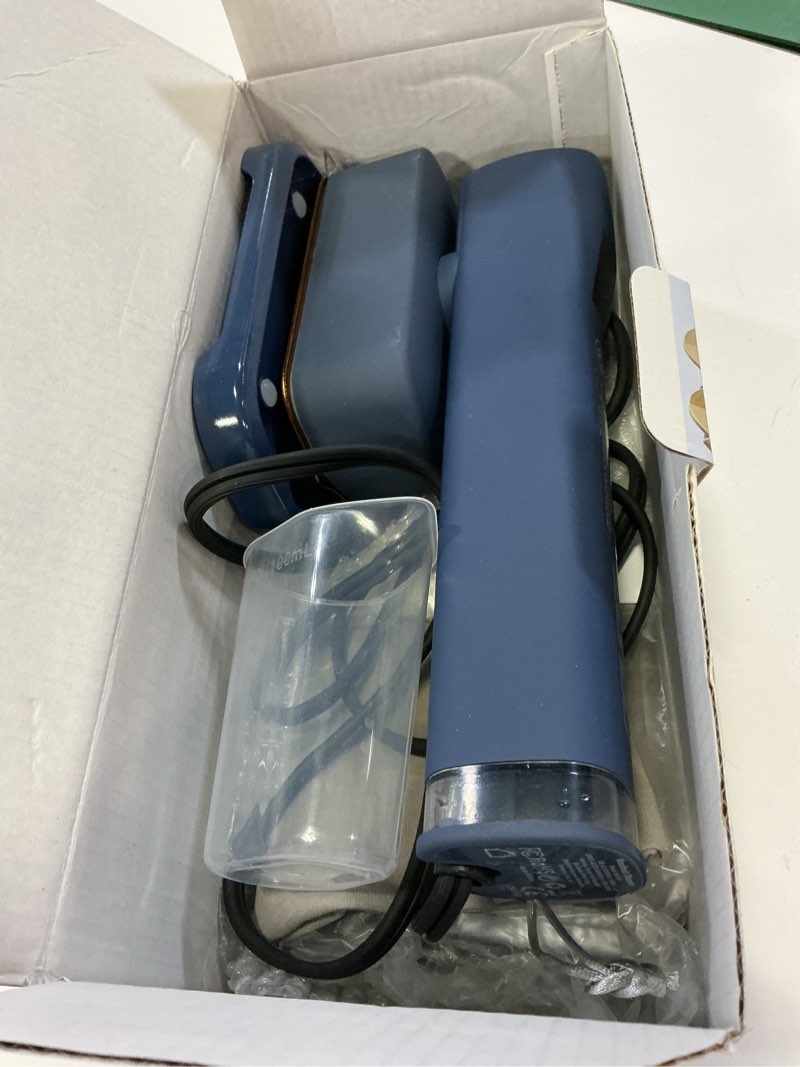 Condition photo showing Good Condition for travel steamer for clothes,15s fast heat-up portable iron,35mins runtime & 180ml large tank,25g/min steam,ceramic panel,stands on desk,wrinkle remover for travel, home, office(blue gradient gold)