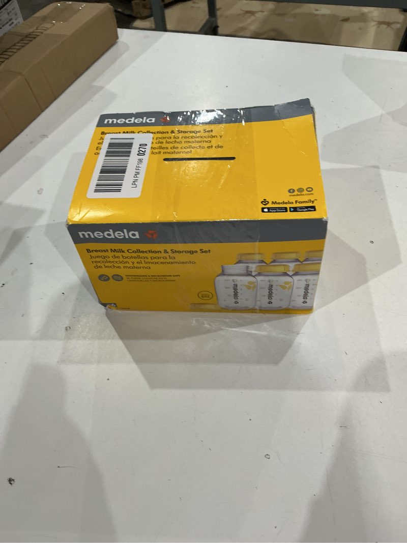 Condition photo showing As Is for medela breast milk collection and storage bottles, 4 pack, 5 ounce breastmilk container, compatible