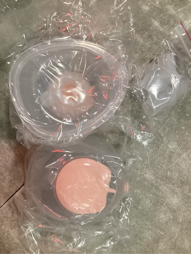 Condition photo showing As Is for nenesupply handsfree wearable breast milk collection cups compatible with spectra s1 s2 baby buddha momcozy v1 lansinoh pumps 24mm silicone flanges replacement for spectra pump parts 19mm 21mm inserts 24mm handfree collection cup