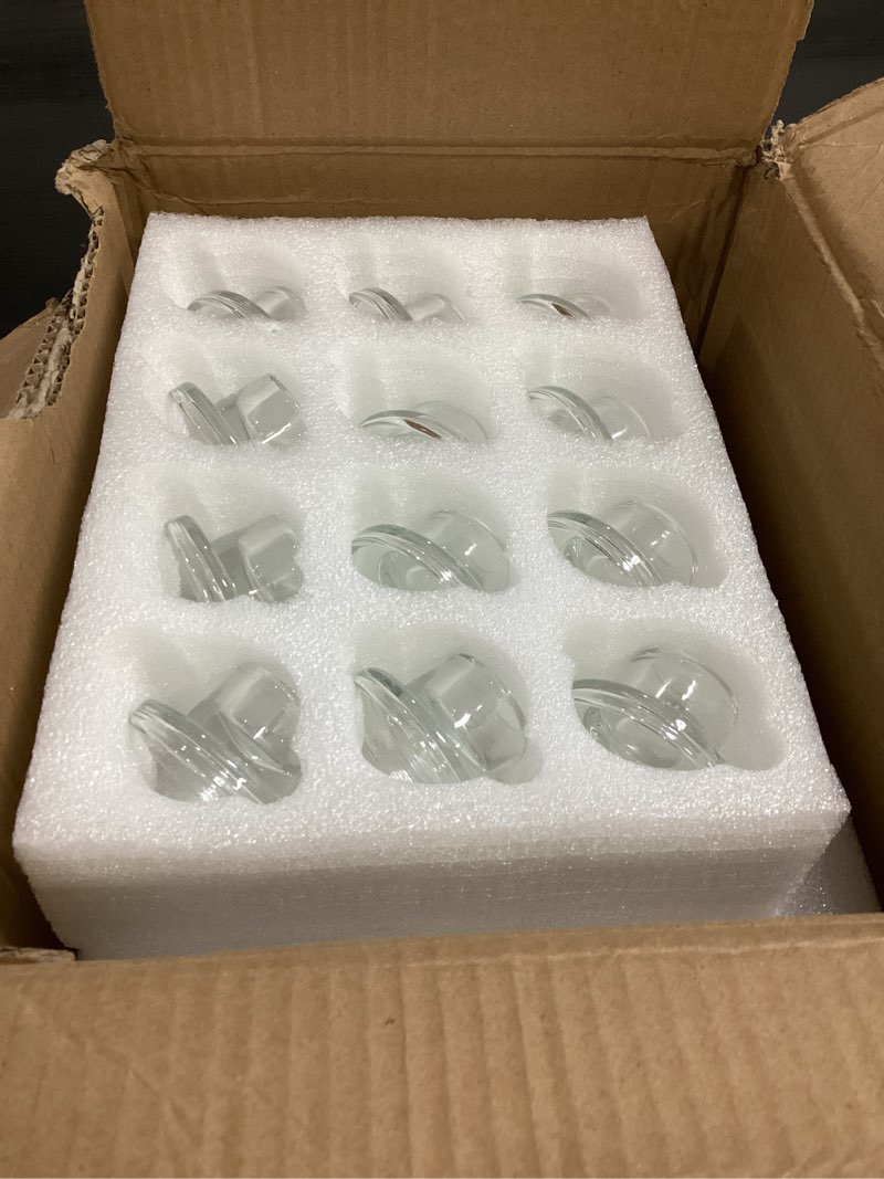 Condition photo showing Good Condition for 12 set glass hurricane candle holders 11.8" open ended glass candleholder tube shape bottomless and 