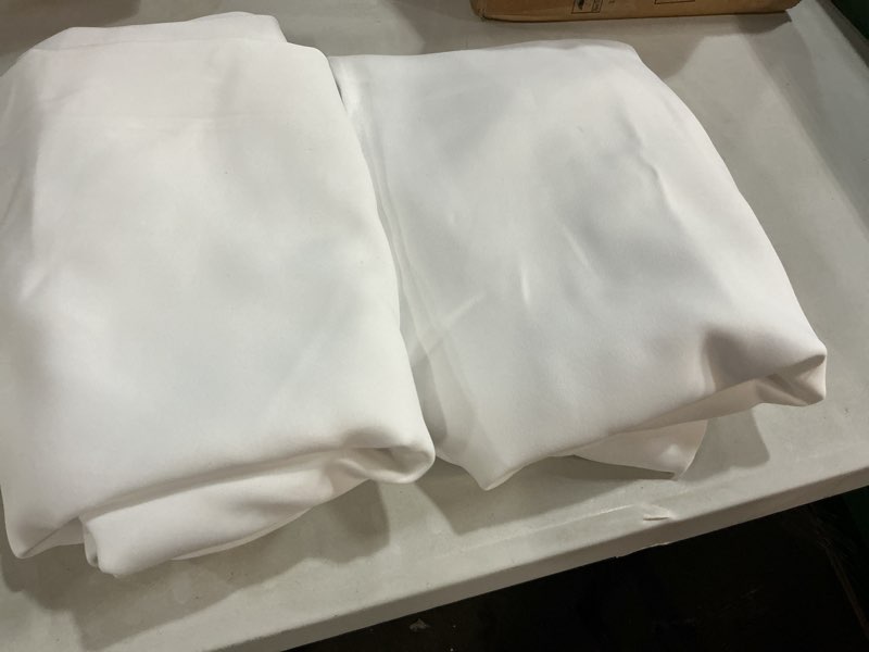 Condition photo showing Good Condition for ryb home white curtains 80 inches long, thermal insulating large window curtains for living room sliding glass door dining home office backdrop, pure white, w 42 x l 80 per panel, 2 panels pure white 42"w x 80"l (pack of 2)
