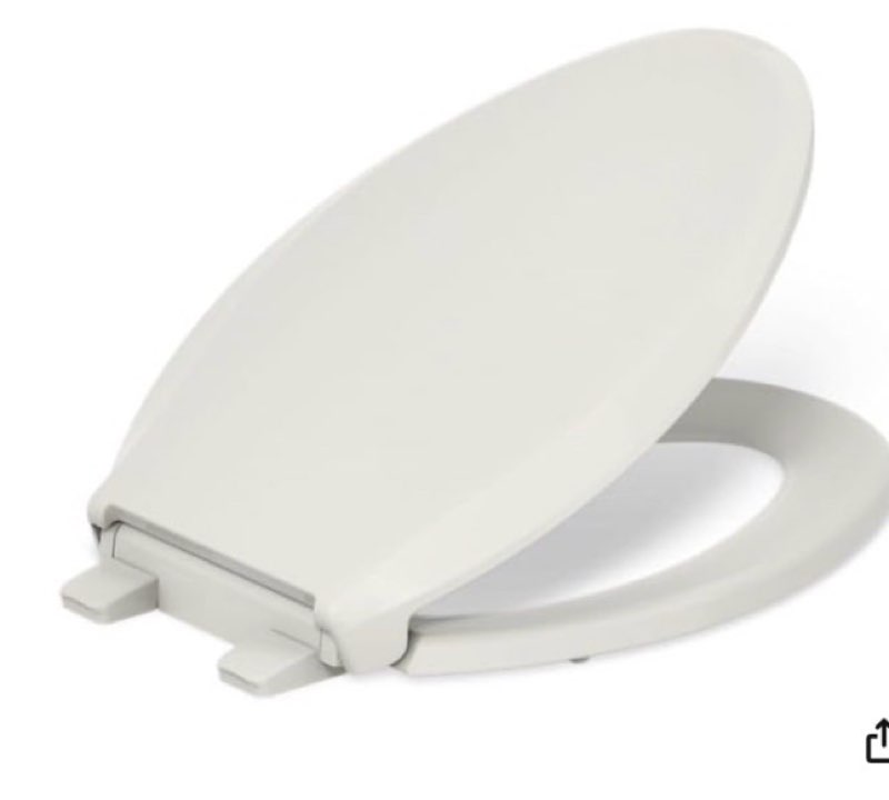 (similar product)kohler 4636-rl-47 cachet readylatch elongated toilet seat slow close, soft close toilet seat quiet lid, contoured grip-tight bumpers installation hardware, apartment essentials.
