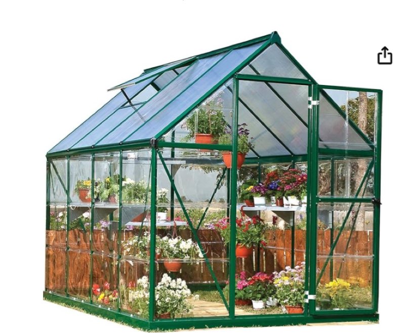 Palram - Canopia Hybrid 6' x 8' Greenhouse - Forest Green (Incomplete, Box 2/2 )