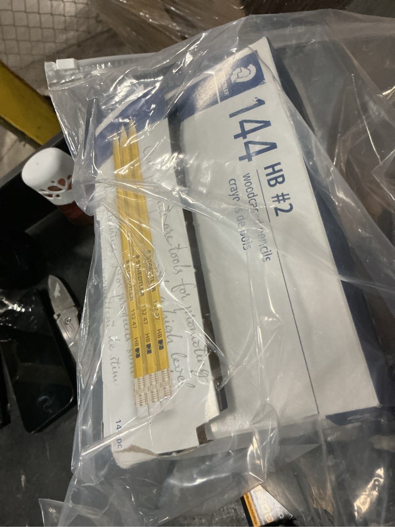 Condition photo showing As Is for staedtler woodcase pencil, hb (#2), black lead, yellow barrel, 144/pack