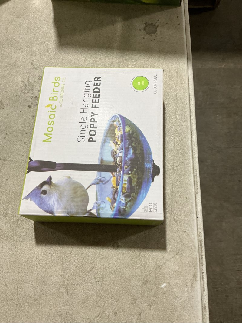 Condition photo showing New/Like New for Mosaic Birds M386-200-76 Single Hanging Poppy Feeder, Ruby Red